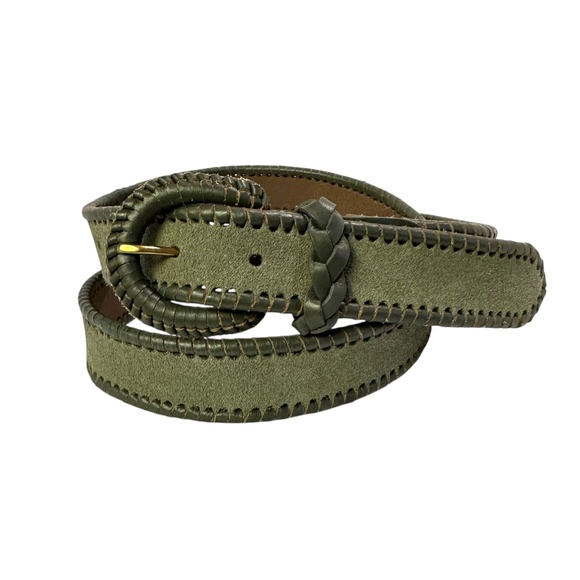 Genuine LUCKY BRAND Olive Green Genuine Leather Belt Size M Unisex main image 7